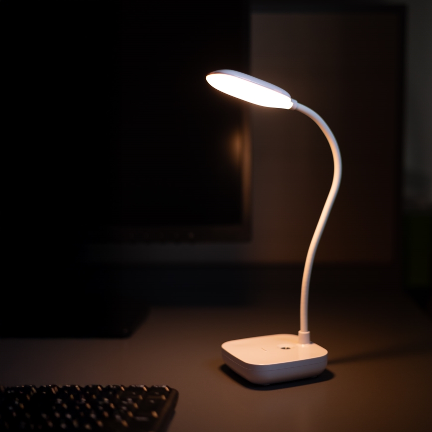 Zuma Line - LED Акумуляторна настільна лампа LED/7W/1200 mAh 3000/4500/6000K білий