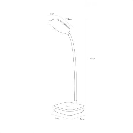 Zuma Line - LED Акумуляторна настільна лампа LED/7W/1200 mAh 3000/4500/6000K білий