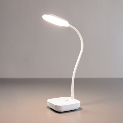 Zuma Line - Світлодіодна настільна лампа з акумулятором LED/7W/1200 mAh 3000/4500/6000K CRI 90 біла