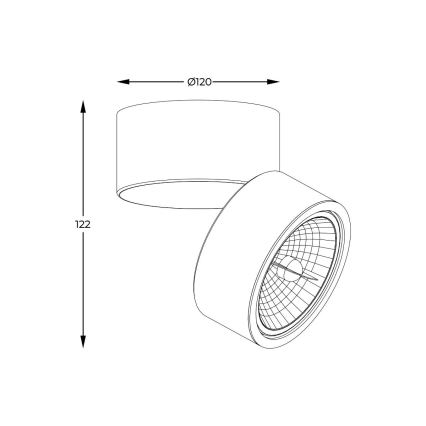 Zuma Line - Точечный светильник 1xGU10-ES111/15W/230V чёрный