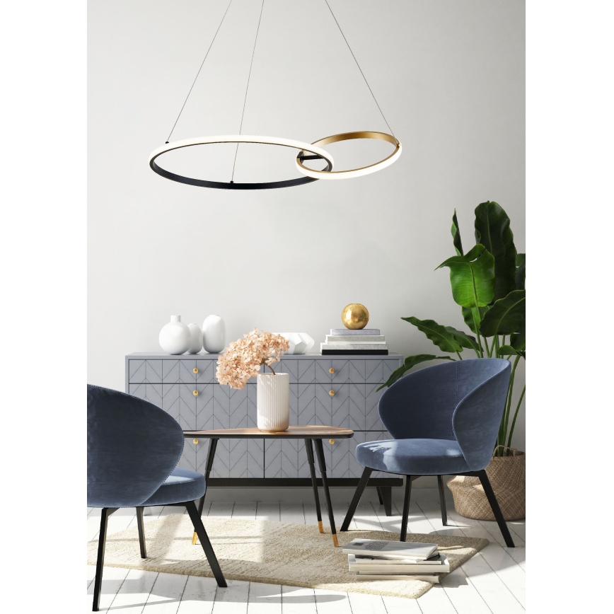 Zuma Line - Світлодіодна підвісна люстра LED/36W/230V 3000/4000/6000K золотий