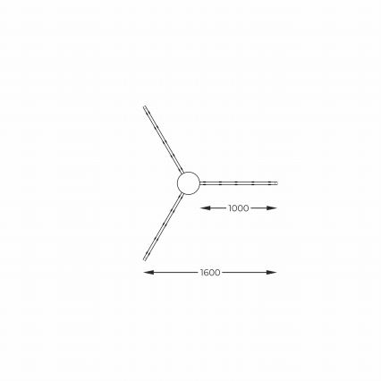 Zuma Line - Пристельова LED люстра LED/42W/230V 3000/4000/6000K чорний