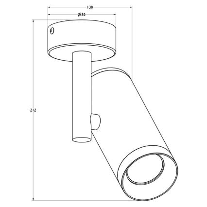 Zuma Line - Точечный светильник 1xGU10/50W/230V черный