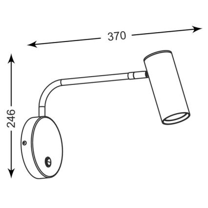 Zuma Line - Настенный светильник 1xGU10/50W/230V черный