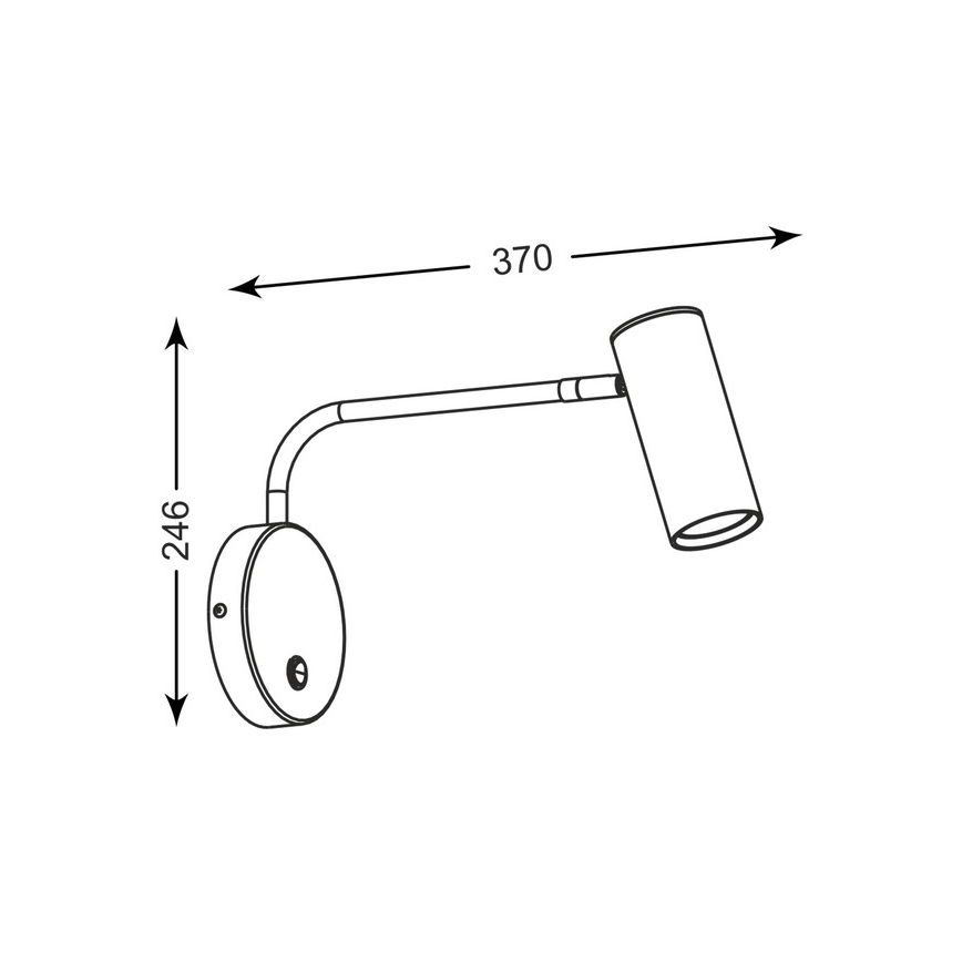 Zuma Line - Настінний світильник 1xGU10/50W/230V чорний