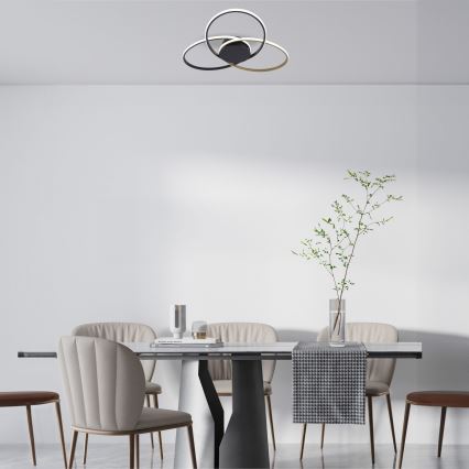 Zuma Line - Светодиодный потолочный светильник LED/60W/230V 3000/4000/6000K черный/золотистый