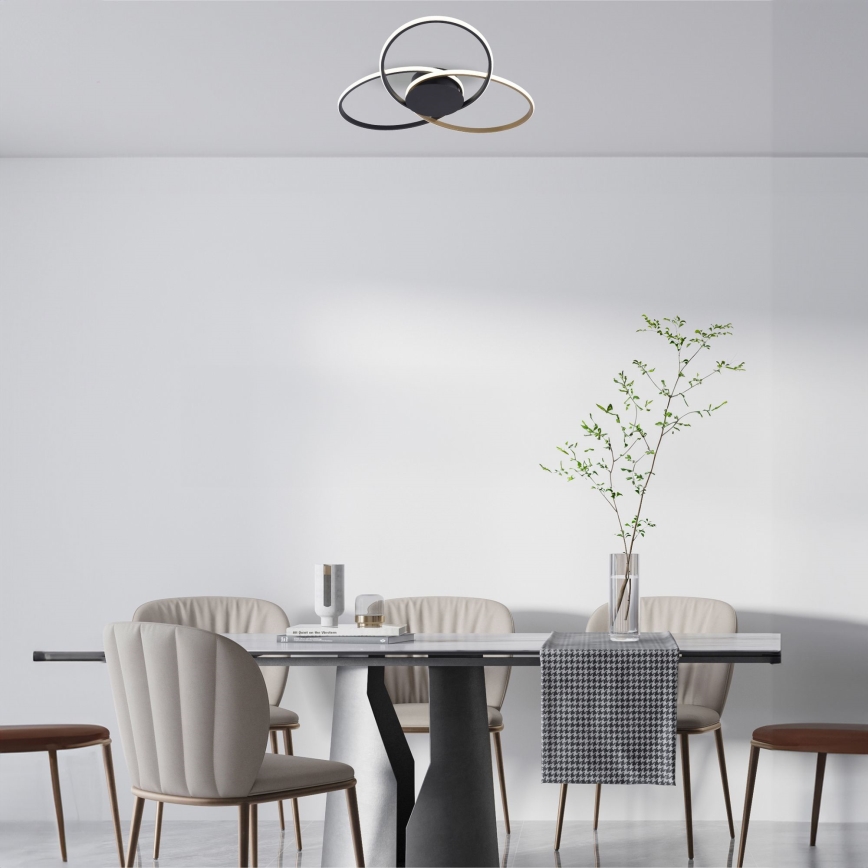 Zuma Line - Светодиодный потолочный светильник LED/60W/230V 3000/4000/6000K черный/золотистый