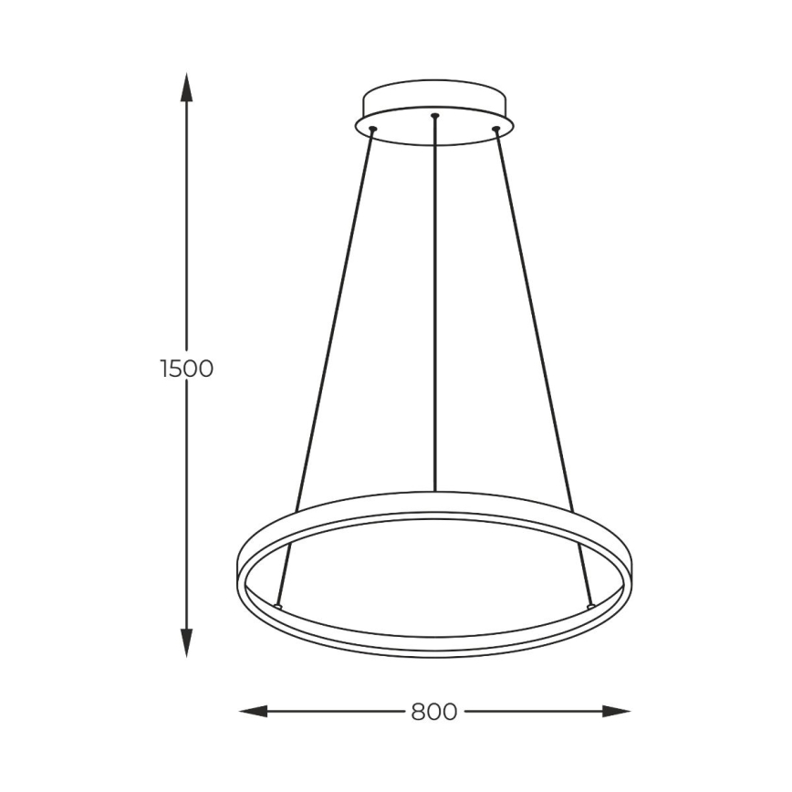 Zuma Line - LED-люстра на тросе LED/36W/230V 3000/4000/6000K Ø 80 см чёрная