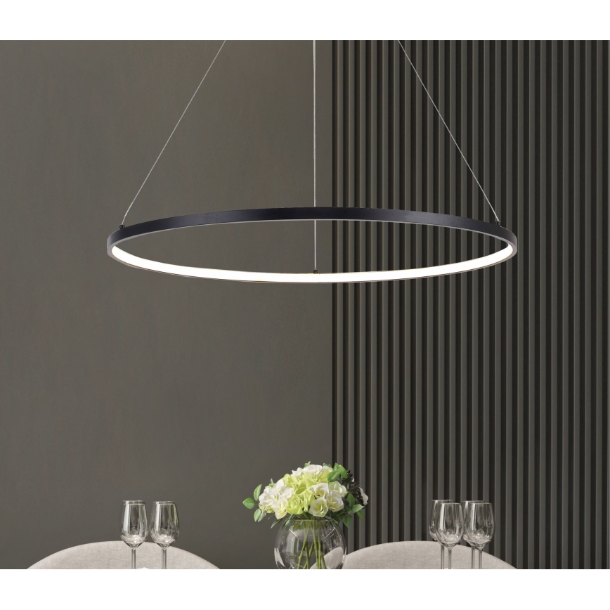 Zuma Line - LED люстра на тросі LED/36W/230V 3000/4000/6000K, діаметр 80 см, чорна