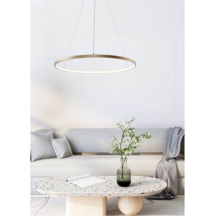 Zuma Line - Світлодіодна підвісна люстра LED/28W/230V 3000/4000/6000K діаметр 60 см золотий