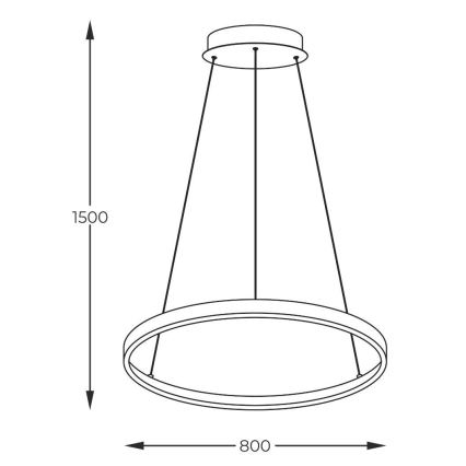 Zuma Line - Світлодіодна підвісна люстра LED/36W/230V 3000/4000/6000K діаметр 80 см золотий