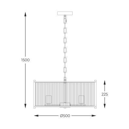 Zuma Line - Люстра на цепи 3xE27/40W/230V блестящий хром
