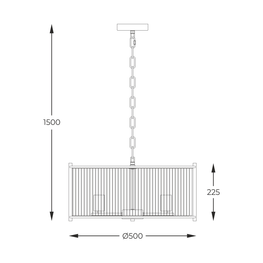 Zuma Line - Люстра на цепи 3xE27/40W/230V блестящий хром