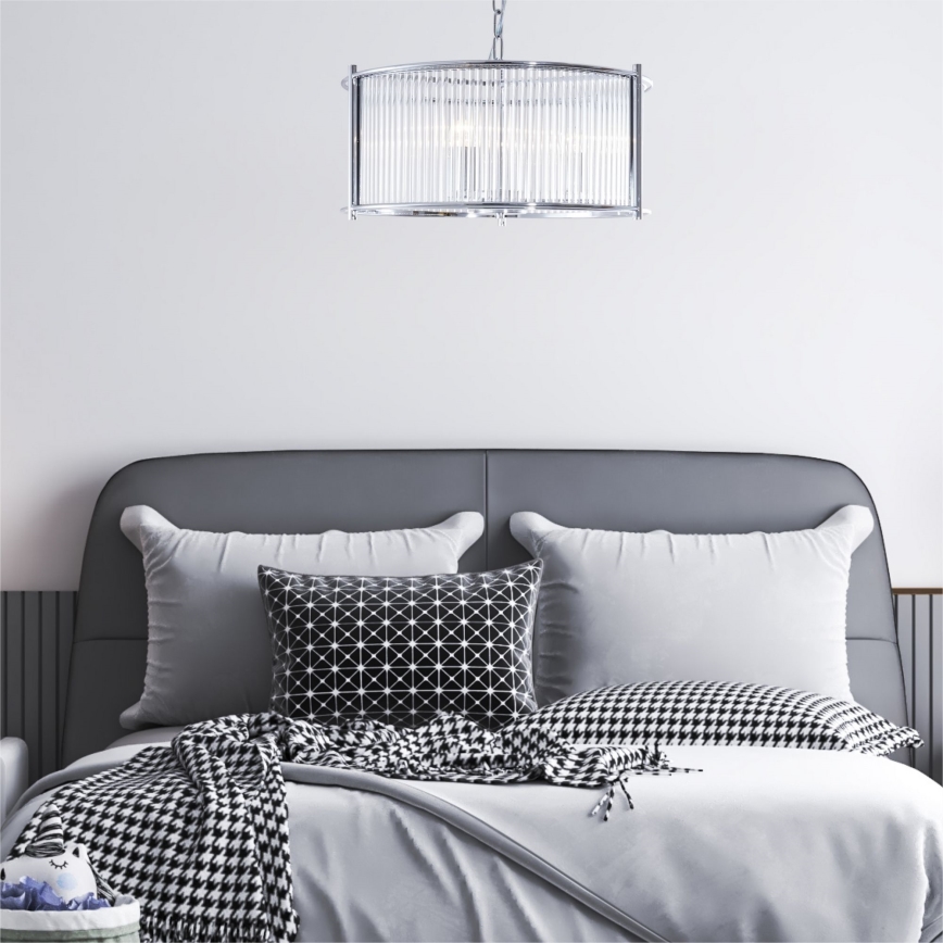 Zuma Line - Люстра на ланцюгу 3xE27/40W/230V глянцевий хром