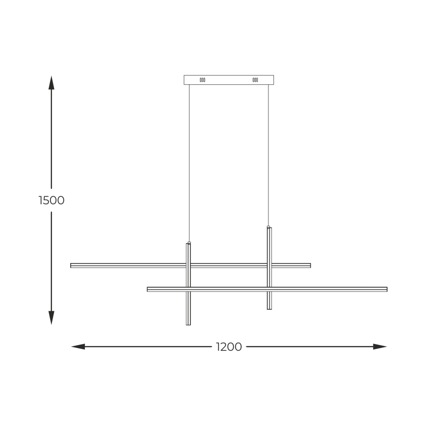 Zuma Line - Светодиодная подвесная люстра LED/42W/230V 3000/4000/6000K золотистый