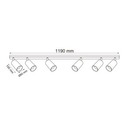 Zuma Line - Точечный светильник 6xGU10/50W/230V золотистый
