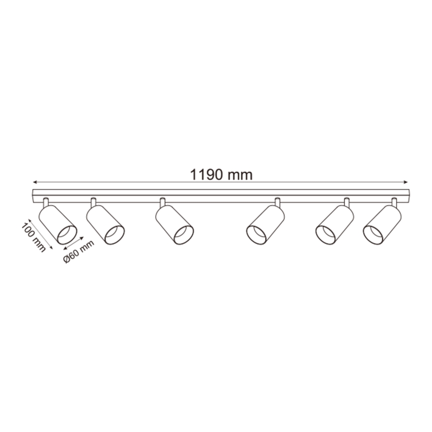Zuma Line - Точечный светильник 6xGU10/50W/230V золотистый