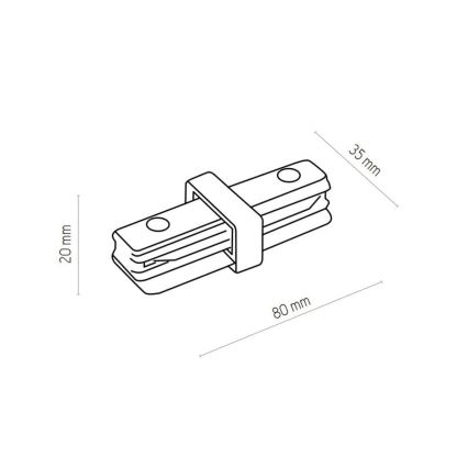 Zuma Line - Точковий світильник для трекової системи 8xGU10/10W/230V чорний + трекові аксесуари