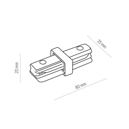 Zuma Line - Точковий світильник для трекової системи 8xGU10/10W/230V білий + трекові аксесуари