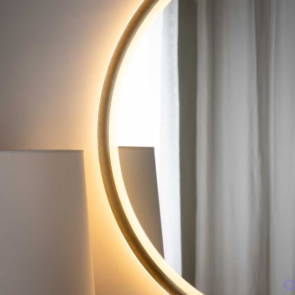 Zuma Line - Светодиодное настенное зеркало для ванной с подсветкой LED/36W/230V 3000/4000/6000K Ø 80 см IP44 латунь