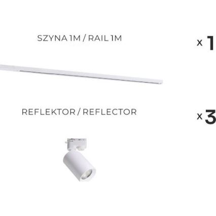 Zuma Line - Спотовый светильник в системе 3xGU10/35W/230V белый