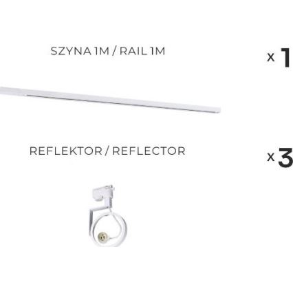 Zuma Line - Вбудоване світло в системі 3xGU10/15W/230V біле