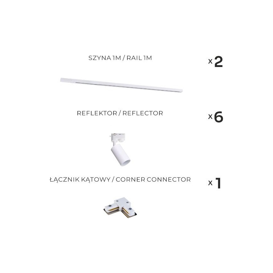 Zuma Line - Спот для трекової системи 6xGU10/35W/230V білий