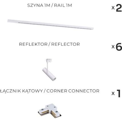 Zuma Line - Точечный светильник для шинной системы 6xGU10/35W/230V белый