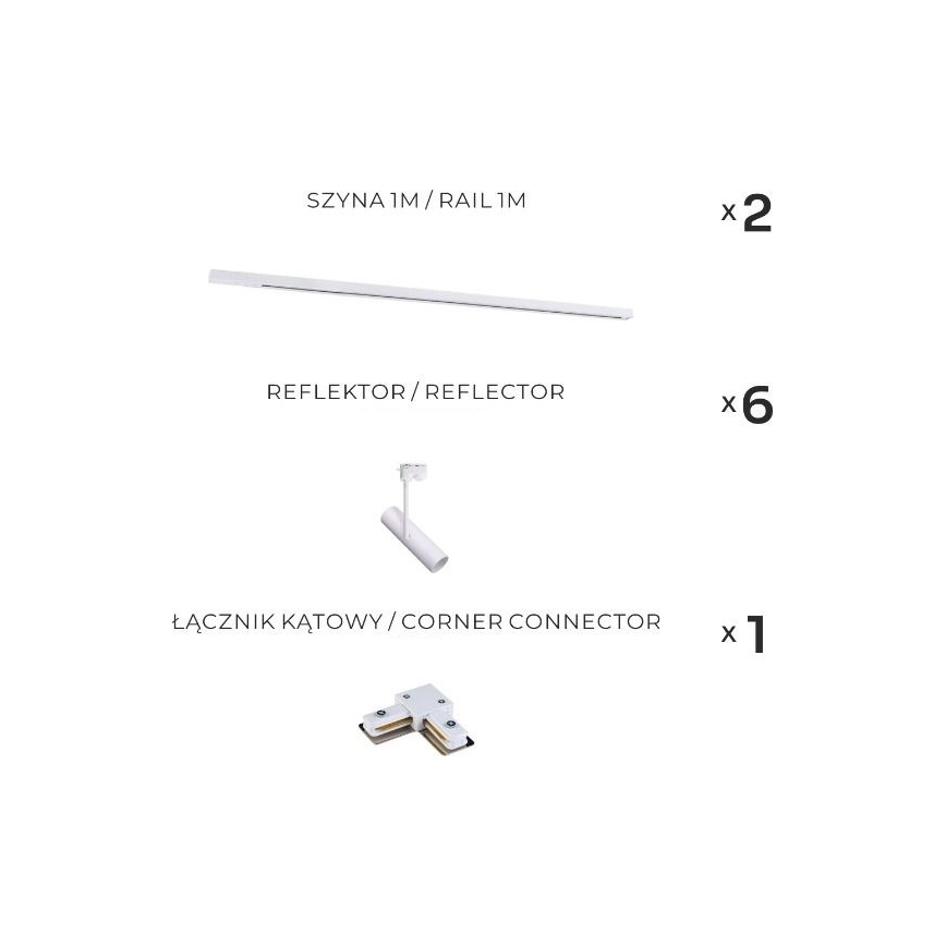 Zuma Line - Точечный светильник для шинной системы 6xGU10/35W/230V белый
