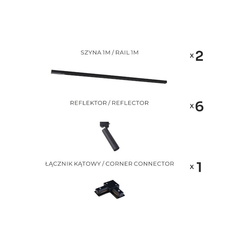 Zuma Line - Трековый светильник 6xGU10/35W/230V черный