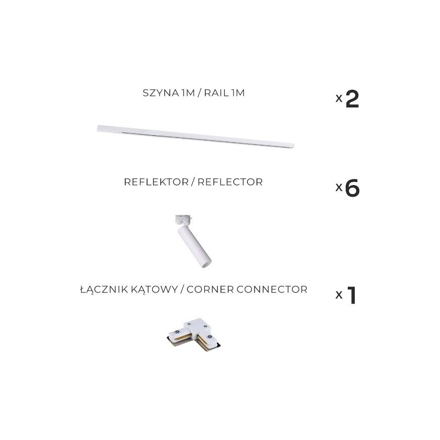 Zuma Line - Точечный светильник для трековой системы 6xGU10/35W/230V белый