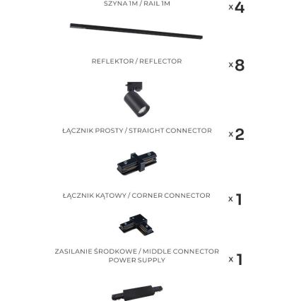 Zuma Line - Точечный светильник для трековой системы 8xGU10/35W/230V чёрный