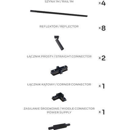 Zuma Line - точковий світильник для трекової системи 8xGU10/35W/230V чорний