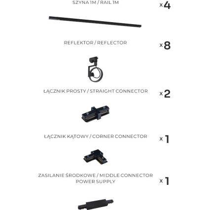 Zuma Line - трековый спот 8xGU10/15 Вт/230 В, чёрный