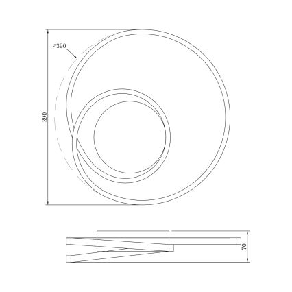 Zuma Line - Стельовий LED світильник LED/22W/230V білий