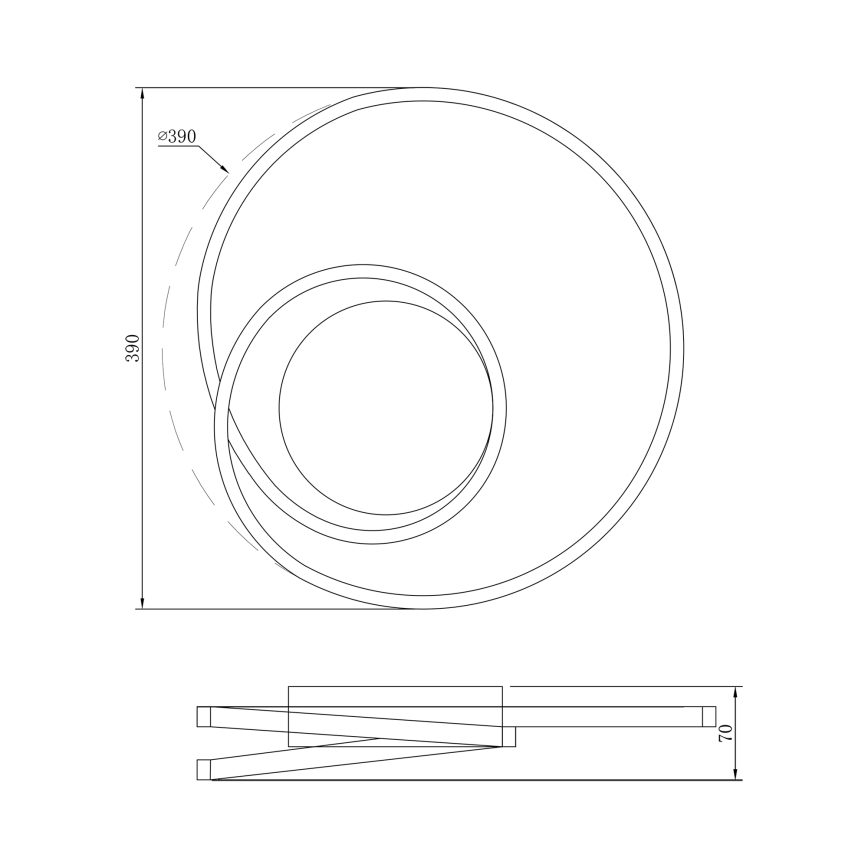 Zuma Line - Светодиодный потолочный светильник LED/22W/230V белый
