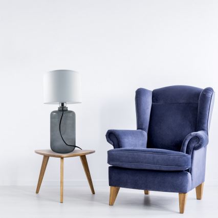 Zuma Line - Настільна лампа 1xE27/40W/230V білий/чорний