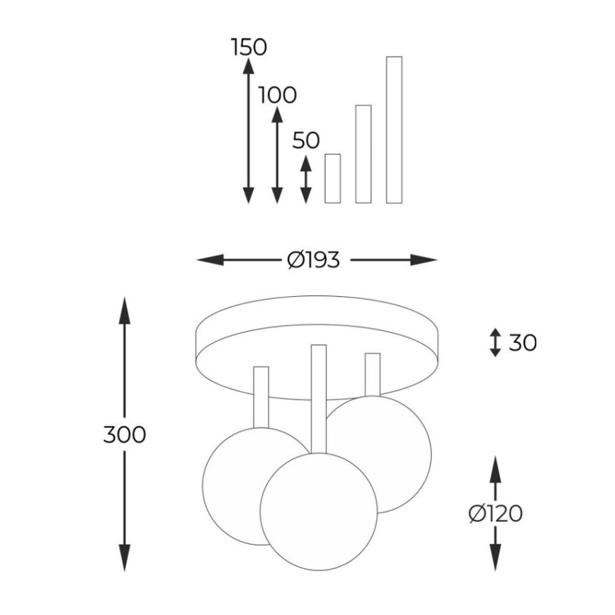 Zuma Line - Припотолочная люстра 3xG9/40W/230V
