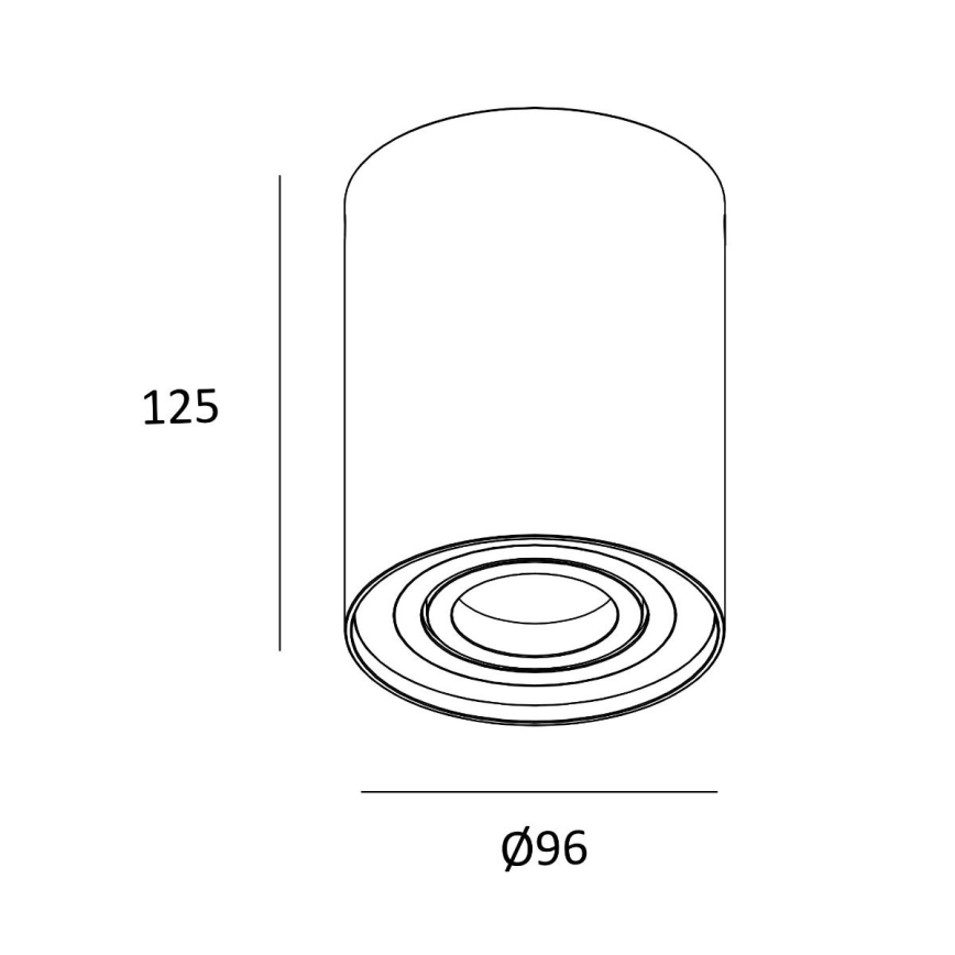 Zuma Line - Точковий світильник 1xGU10/50W/230V чорний