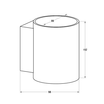 Zuma Line - Настінний світильник 1xG9/40W/230V чорний/золотий