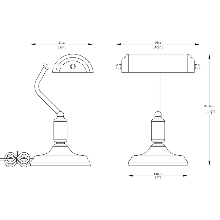Zuma Line - Настольная лампа 1xE27/40W/230V золотистый