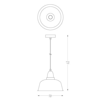 Zuma Line - Подвесная люстра 1xE27/40W/230V черный