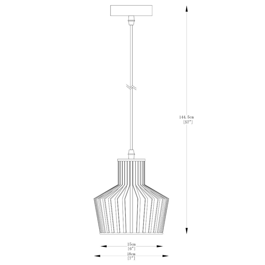 Zuma Line - Подвесная люстра 1xE27/40W/230V диаметр 18 см черный