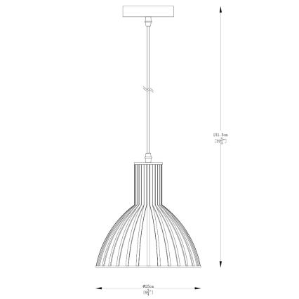 Zuma Line - Подвесная люстра 1xE27/40W/230V диаметр 25 см золотистый