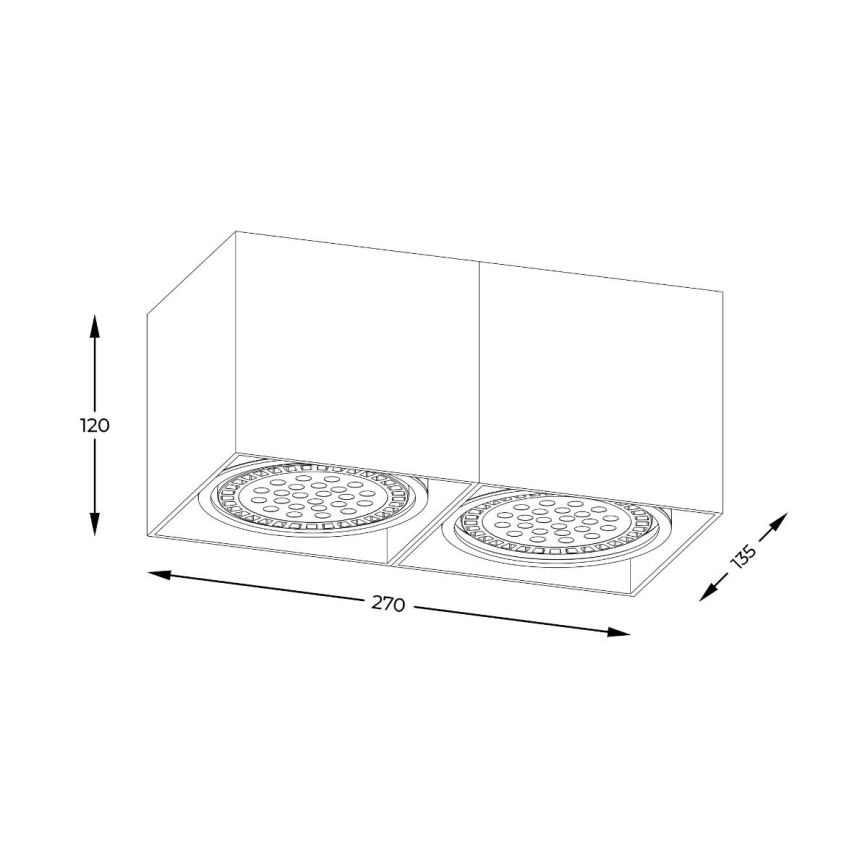 Zuma Line - Точечный светильник 2xGU10-ES111/15W/230V белый
