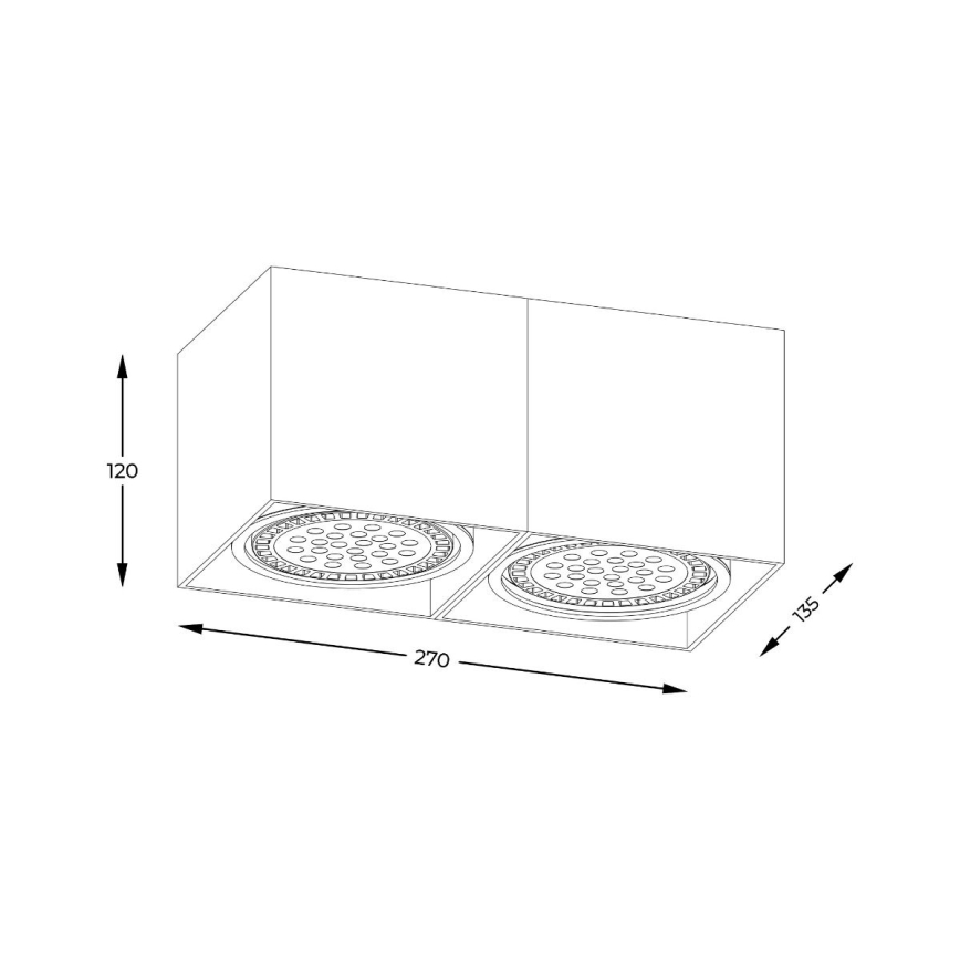 Zuma Line - Точечный светильник 2xGU10-ES111/15W/230V черный