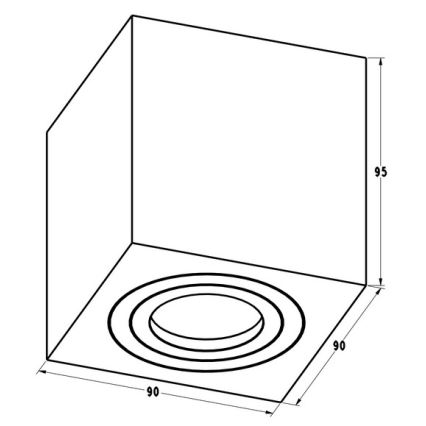 Zuma Line - Точечный светильник 1xGU10/50W/230V черный