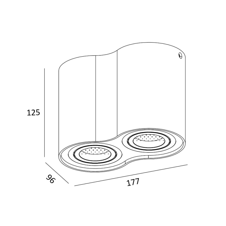Zuma Line - Точковий світильник 2xGU10/50W/230V білий
