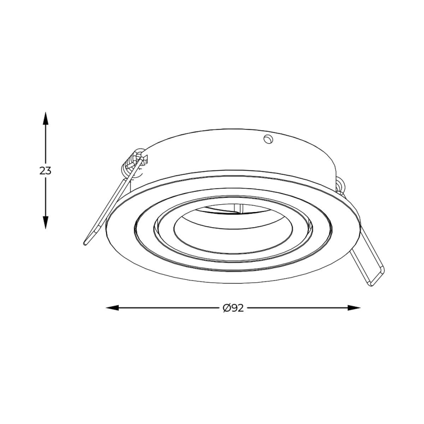 Zuma Line - встраиваемый потолочный светильник 1xGU10/50W/230V чёрный