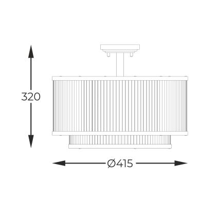 Zuma Line - Люстра на штанге 5xE14/60W/230V черный